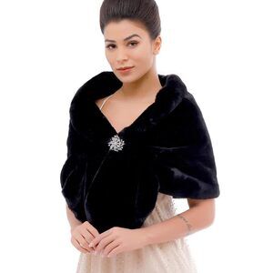 3118 Women's Wedding Fur Wraps And Shawls Bridal Stoles Scarf